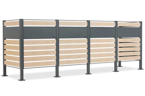 Obudowa na 4 kosze na śmieci 120l lub 240l Breda CoverTech