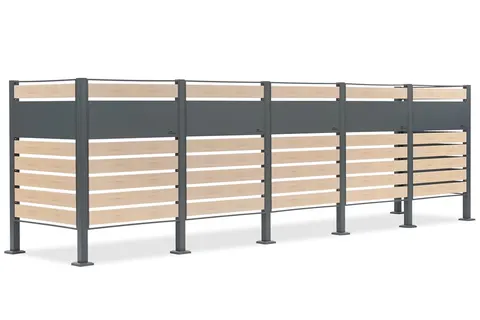 Obudowa na 5 koszy na śmieci 120l lub 240l Breda CoverTech