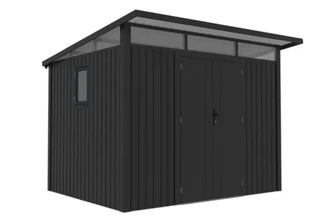 Metalowy domek narzędziowy Odda 2,9 x 2,5 m CoverTech antracyt