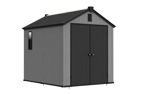 Plastikowy domek narzędziowy Mandal 1,9 x 2,4 m CoverTech antracyt