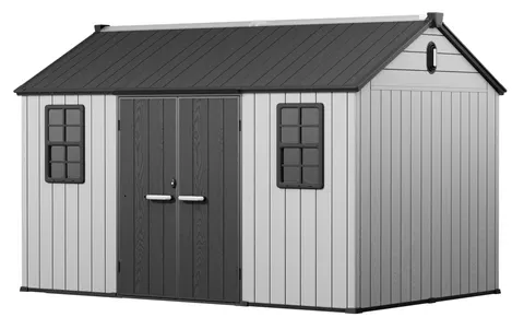 Plastikowy domek narzędziowy Gotland 3,7 x 2,4 m CoverTech antracyt
