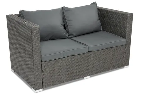 Technorattanowa sofa 2 osobowa Roma Garden Point antracyt