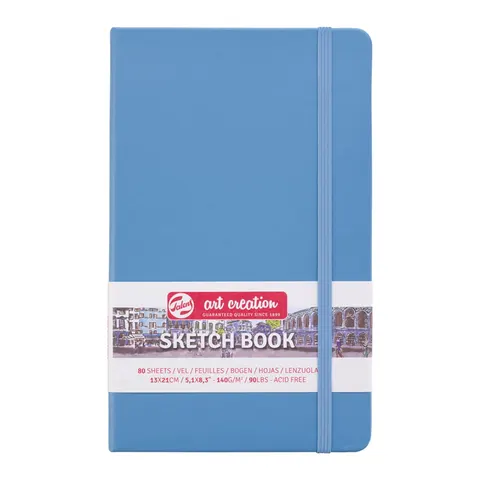 Szkicownik 13x21 cm TALENS Art Creation - 140 g/m² - niebieski - 80 ark.