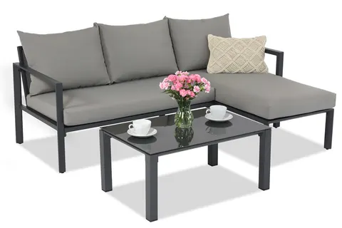 Meble aluminiowe do ogrodu Lozanna Garden Point szare