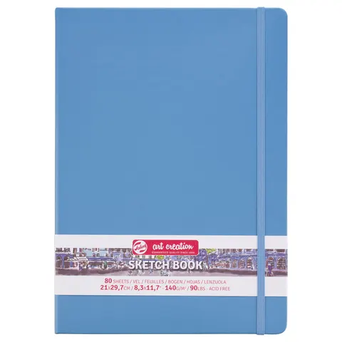 Szkicownik A4 TALENS Art Creation - 140 g/m² - niebieski - 80 ark.