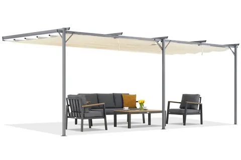 Kremowe zadaszenie tarasu Santana 3x6m Garden Point