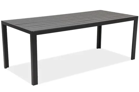 Duży stół ogrodowy aluminiowy polywood Verona Garden Point czarny