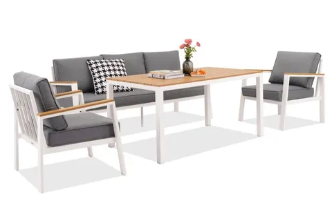 Zestaw aluminiowy Zakintos Apetito 5 biały Garden Point