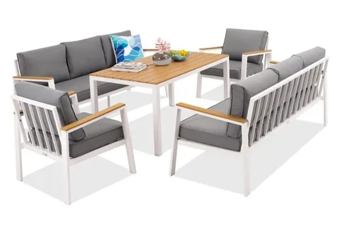 Zestaw aluminiowy Zakintos Apetito 8 biały Garden Point