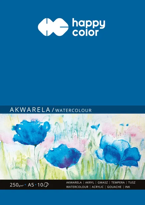 Blok do akwareli Happy Color - A5, 250 g, 10 ark.
