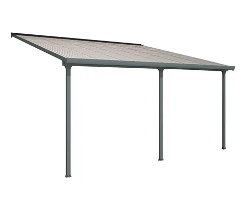 Aluminiowa wiata samochodowa Feria Palram - Canopia 3 x 4,25 m szara