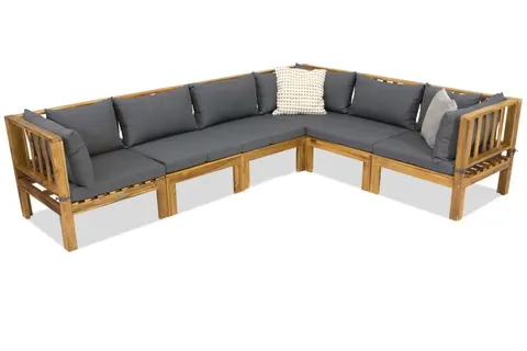 Narożnik ogrodowy Brunei dla 6 osób Garden Point akacja