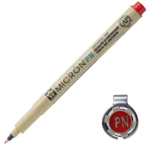 Cienkopis SAKURA Pigma Micron PN - czerwony