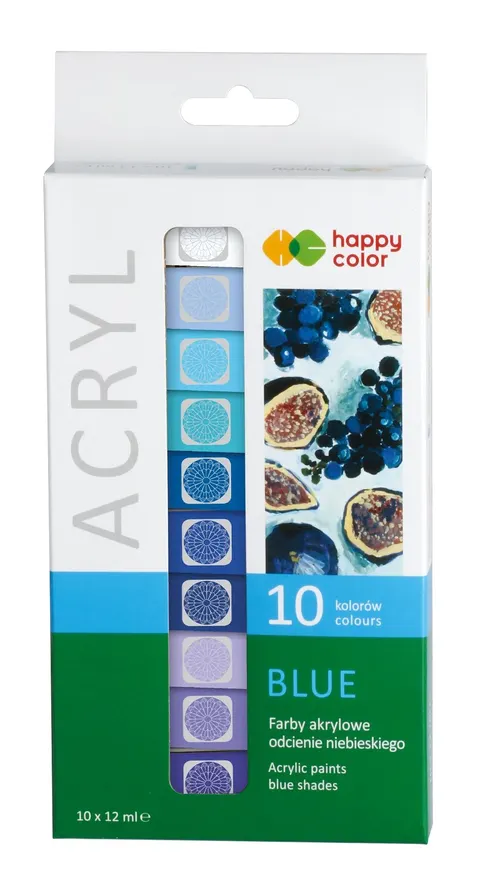 Zestaw farb akrylowych Happy Color 10x12 ml Blue
