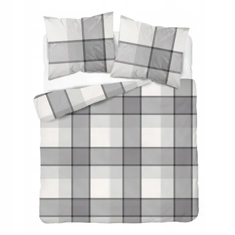 Pościel flanelowa 160x200 2X 70x80 100% bawełna KRATA