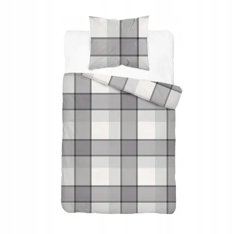 Pościel flanelowa 140x200 70x80 100% bawełna KRATA
