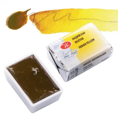 Farba akwarelowa Białe Noce kostka - 228 Indian Yellow