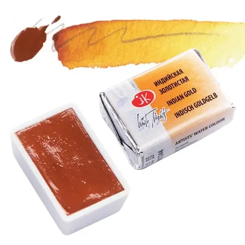Farba akwarelowa Białe Noce kostka - 244 Indian Gold