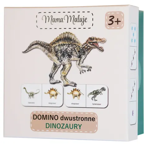 Gra dla dzieci Domino dwustronne Dinozaury