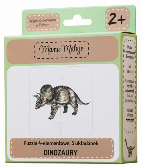 Puzzle dla małych dzieci 4-elementowe Dinozaury