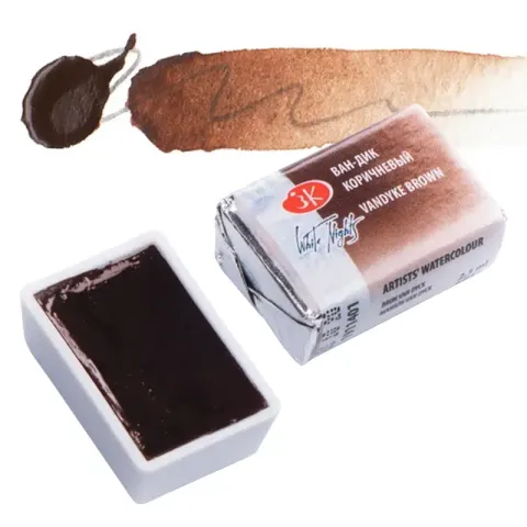 Farba akwarelowa Białe Noce kostka - 401 Vandyke Brown