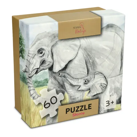 Puzzle dla dzieci 60-elementowe Słonie