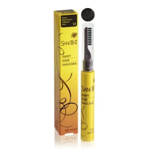 SANOTINT Mascara na odrosty - S2 BLACK BROWN 14 ml (Czarnobrązowy)