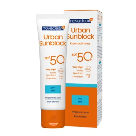 NOVACLEAR URBAN SUNBLOCK Krem ochronny skóra sucha SPF50+ 40 ml