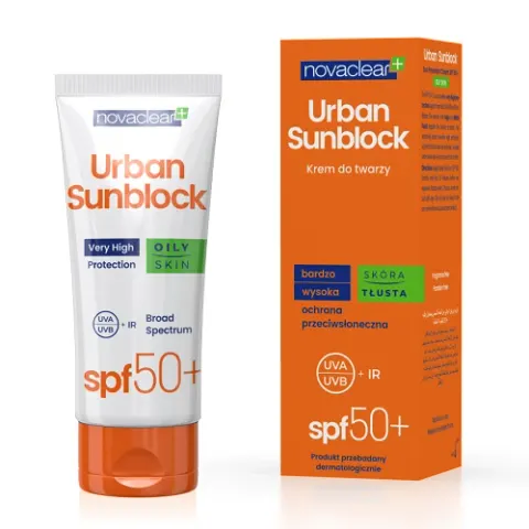 NOVACLEAR URBAN SUNBLOCK Krem ochronny skóra tłusta SPF50+ 40 ml