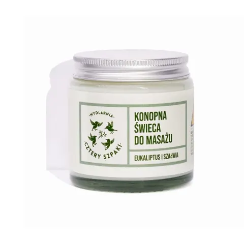 4 Szpaki Świeca do masażu Eukaliptus i Szałwia 120 ml