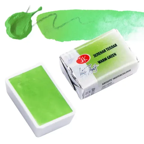 Farba akwarelowa Białe Noce kostka - 747 Warm Green
