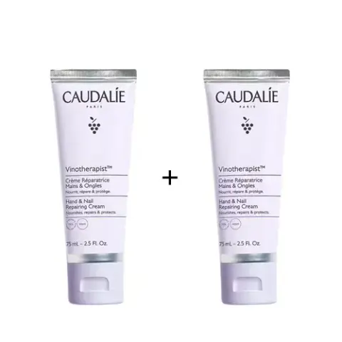 CAUDALIE VINOTHERAPIST Duopak krem do rąk 2x75 ml dla skóry suchej
