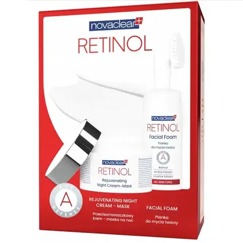 NOVACLEAR RETINOL Zestaw: Krem-maska na noc 50 ml + Pianka do mycia twarzy 100 ml
