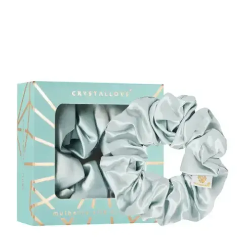 CRYSTALLOVE Gumka do włosów z naturalnego jedwabiu amazonite 1 sztuka