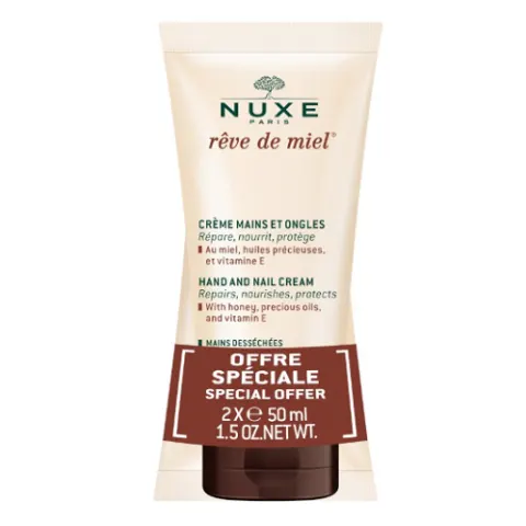 NUXE REVE DE MIEL Regenerujący krem do rąk 2x50 ml