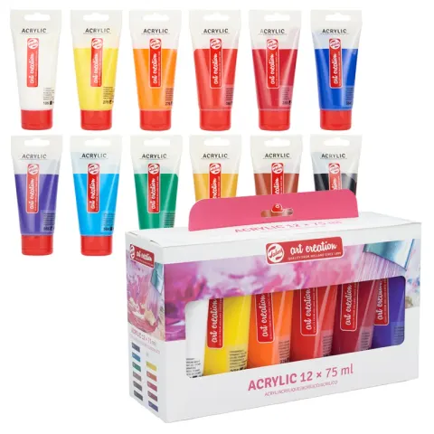 Farby akrylowe Talens Art Creation zestaw 12 kolorów x 75 ml