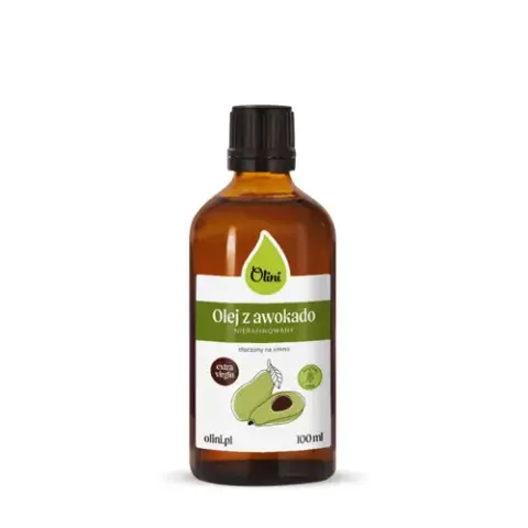 Olini Olej z awokado Olini 100% extra virgin z witaminą E 100 ml (termin ważności do 31.01.2027)
