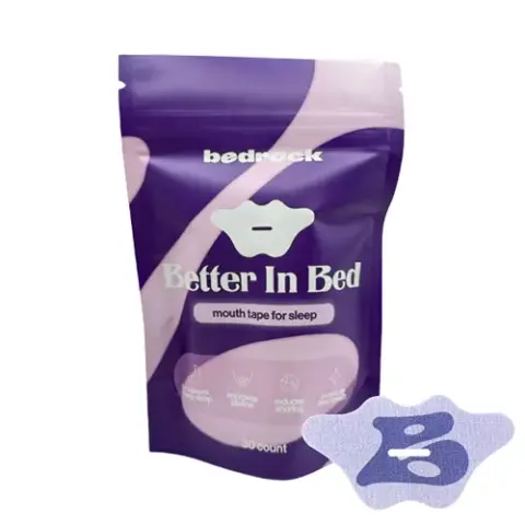 Bedrock Better In Bed Plastry na usta z jedwabiu wspierające zdrowy sen liliowe 30 szt.
