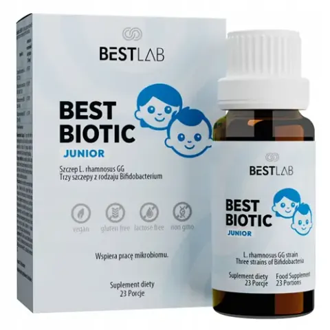 Best Lab BestBiotic Junior Suplement diety z probiotykami dla najmłodszych 12 ml