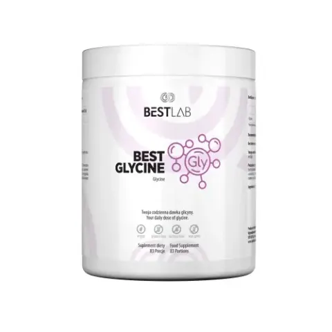 BEST LAB BestGlycine uzupełnienie codziennej diety w aminokwas glicynę na noc 250 g