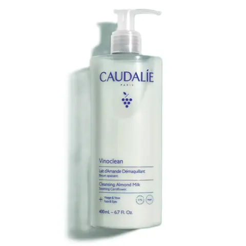 CAUDALIE VINOCLEAN Migdałowe mleczko do demakijażu twarzy i oczu 400 ml