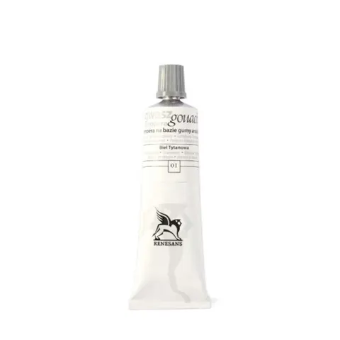 Farba Gouache Renesans 20 ml - 01 Biel tytanowa