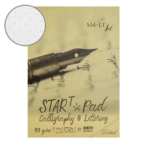 Blok SMLT STARt Pad Calligraphy & Lettering Dotted - A5, 90 g, 30 ark.
