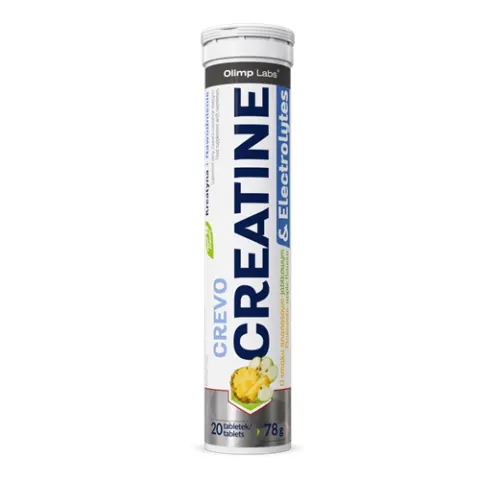 Olimp Crevo Creatine&Electrolytes 20 tabletek musujących o smaku ananasowo-jabłkowym