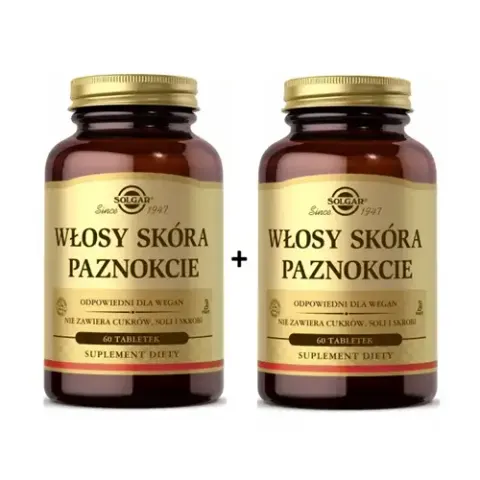 [Zestaw] SOLGAR Formuła włosy skóra paznokcie DUOPAK 2x60 tabletek