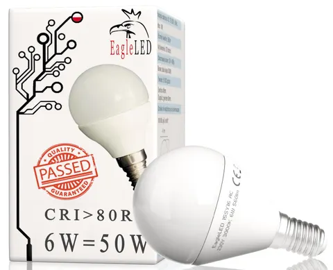 Żarówka LED kulka E14 6W=50W Ciepła
