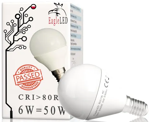 Żarówka LED kulka E14 6W=50W Zimna