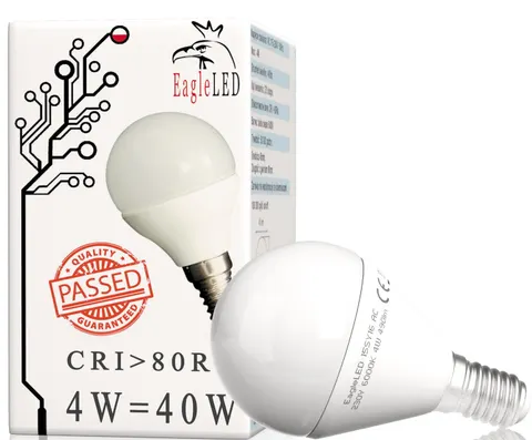 Żarówka LED kulka E14 4W=40W Zimna