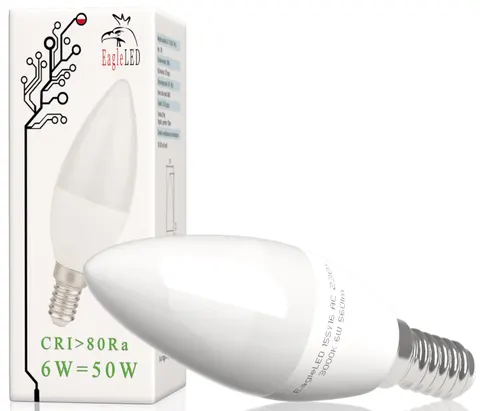 Żarówka LED świeczka E14 6W=50W Ciepła