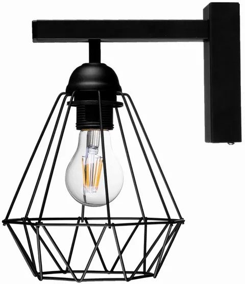 Kinkiet ścienny loft druciana DIAMENT Geo